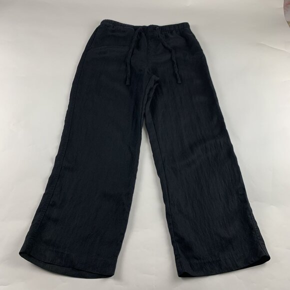 Zara Black Lightweight Wide Leg Lounge Pant L - Picture 1 of 6